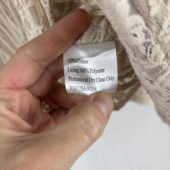 Alexandra Rosati Women's Size 10 Cream Lace Tank Top W/ Matching Dual Zip Jacket - Picture 12 of 16